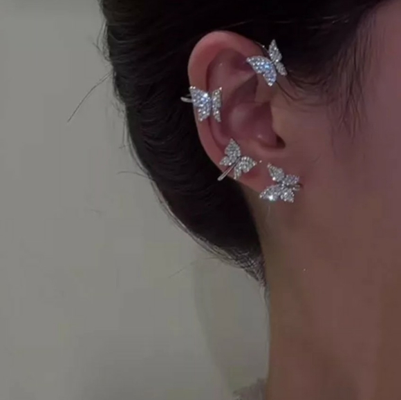 Silver butterfly ear cuff - Picture 4 of 4
